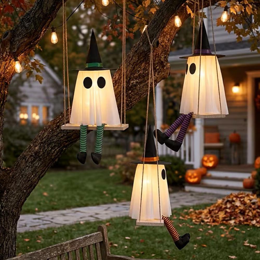 Outdoor Lighting Ideas For Party - Zestaw dekoracji na Halloween - straszne,