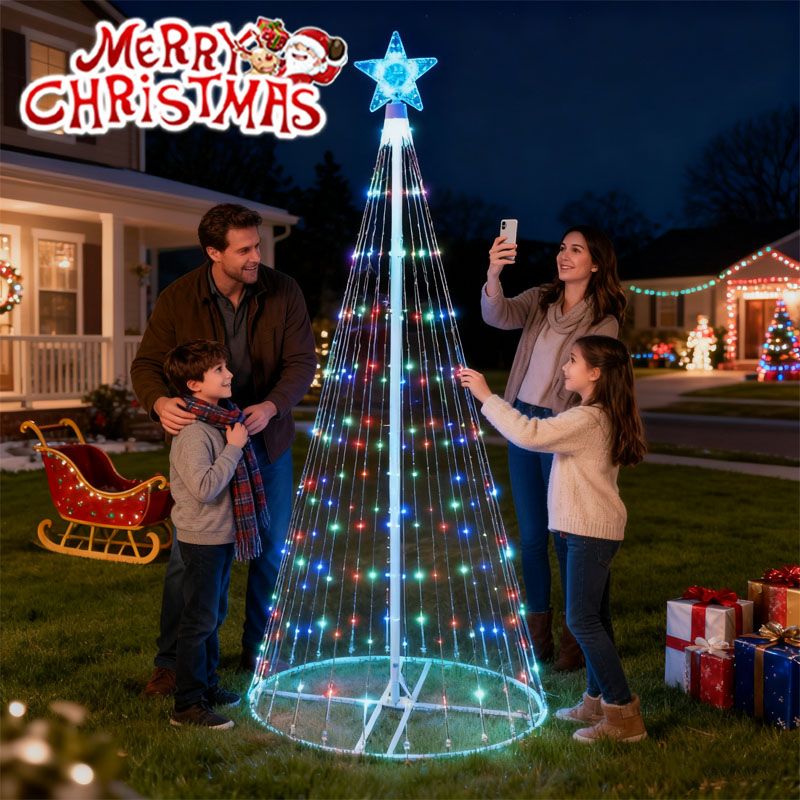 Outdoor Lighting Tree - Lampki LED w kształcie wodospadu zasilane