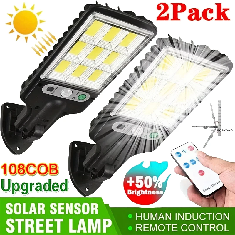 Outdoor Lighting Gazebo - Mocna solarna lampa LED zewnętrzna, ładowalna,
