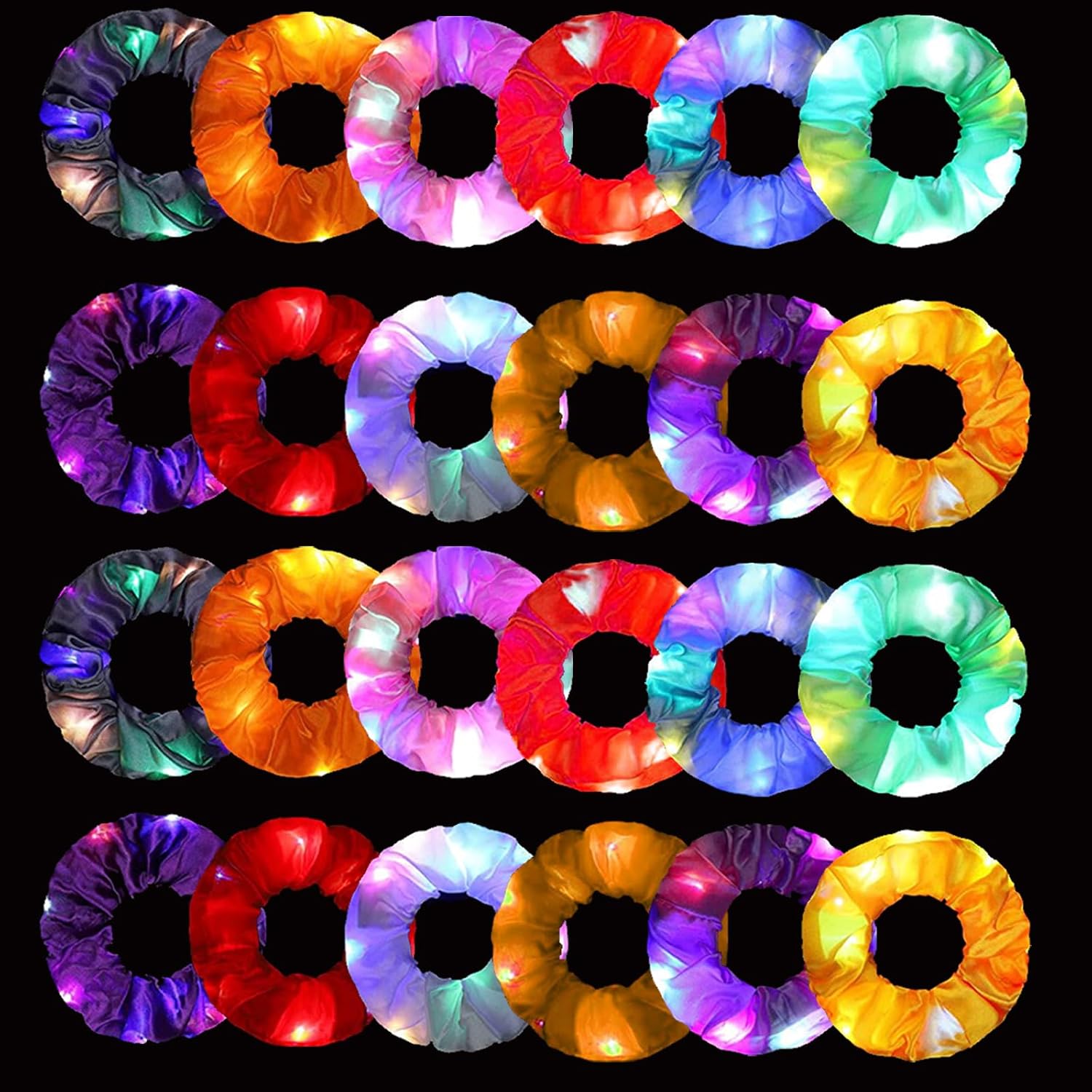 Outdoor Lighting Ideas For Party - 6 szt. LED Gumki do włosów