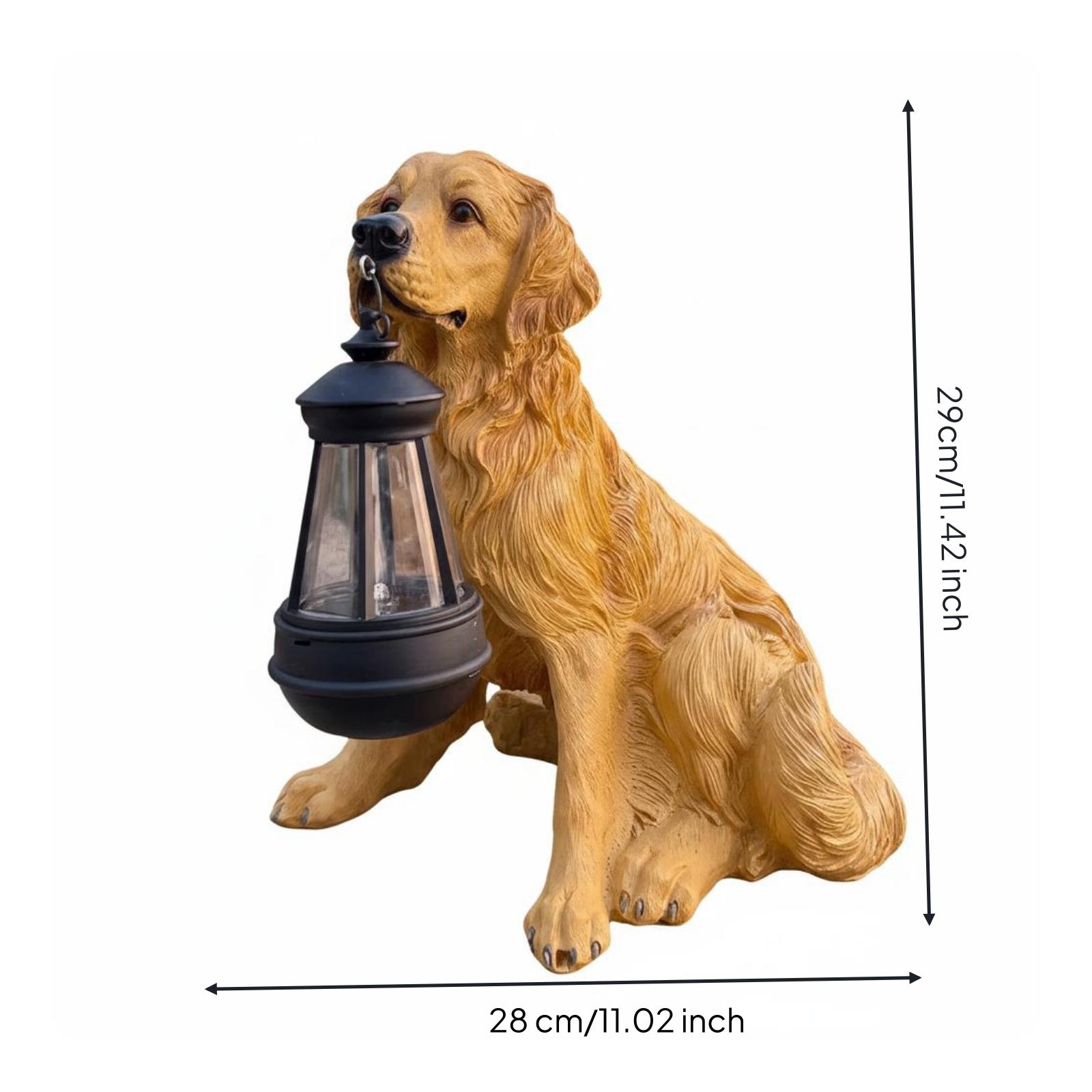 Outdoor Lighting Yard - Dekoracyjna figurka psa z żywicy do