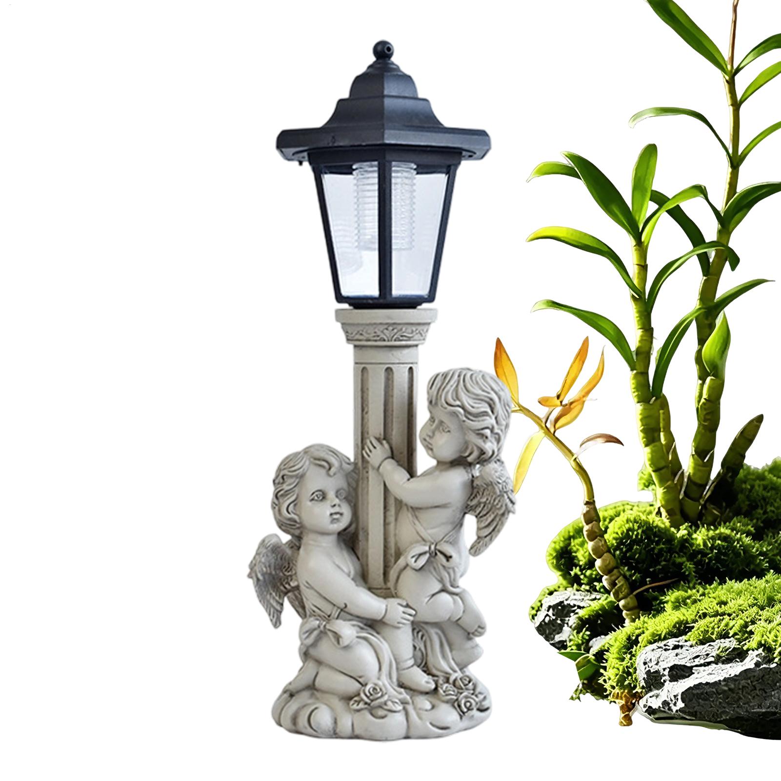 Outdoor Lighting Yard - Oświetlone statuetki ogrodowe z automatycznym włączaniem/wyłączaniem,