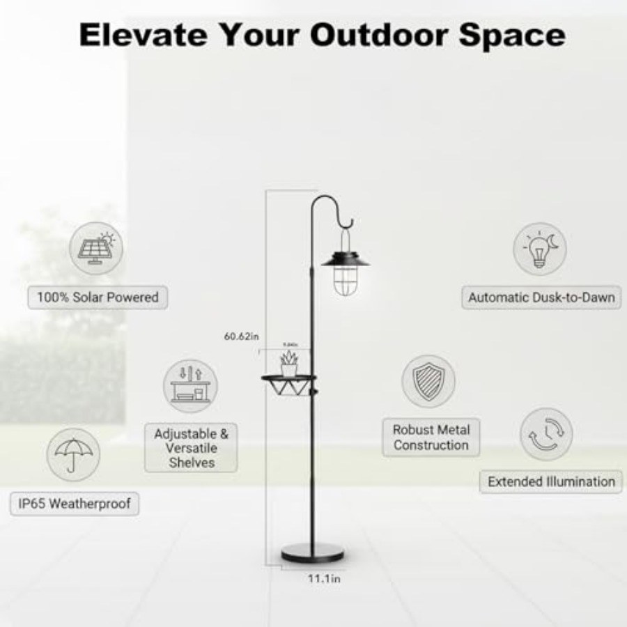 Solarna lampa podłogowa ze sto – Outdoor Lighting Lamps recenzja i cena