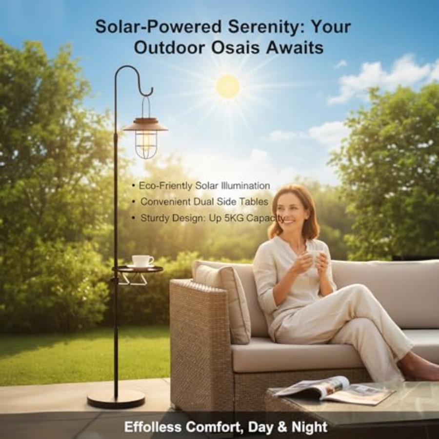 Solarna lampa podłogowa ze sto – Outdoor Lighting Lamps recenzja i cena