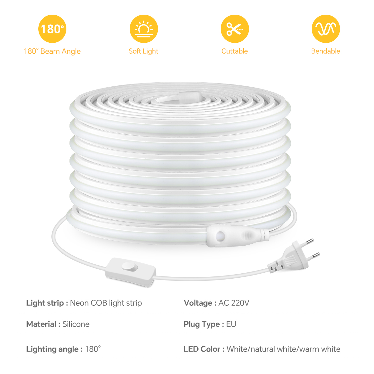 Taśma LED COB 220V o wysokiej  – Outdoor Lighting Gazebo recenzja i cena