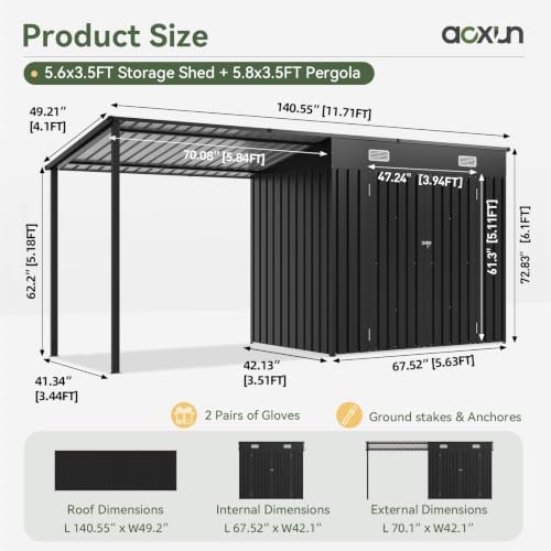 Szopa ogrodowa 6x4FT z twardym – Outdoor Lighting Gazebo recenzja i cena