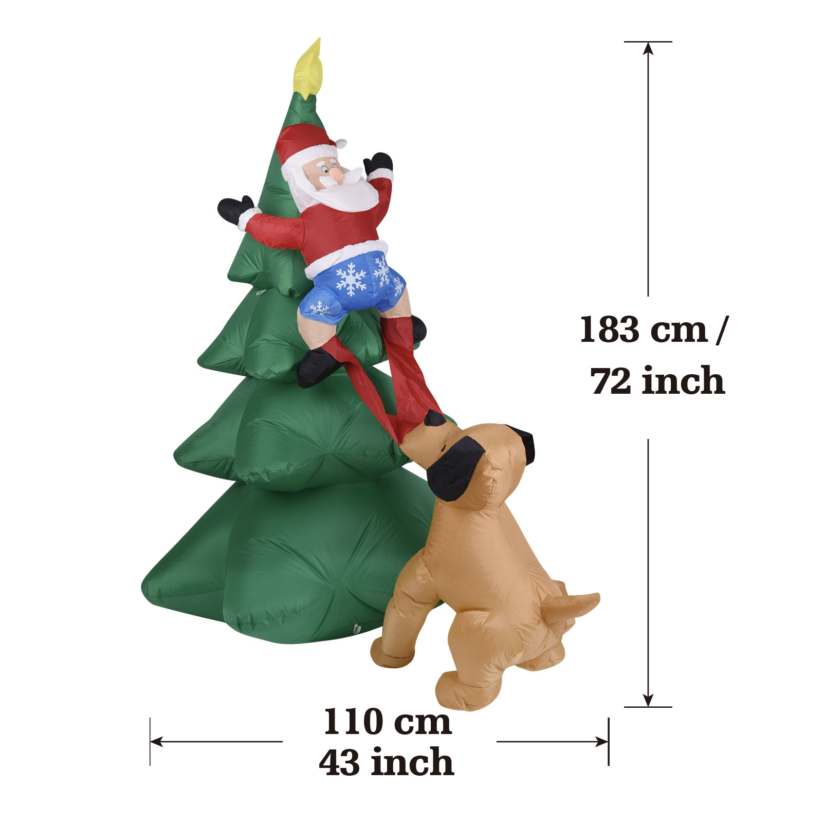 Świąteczny dmuchany pies z Mik – Outdoor Lighting Tree recenzja i cena