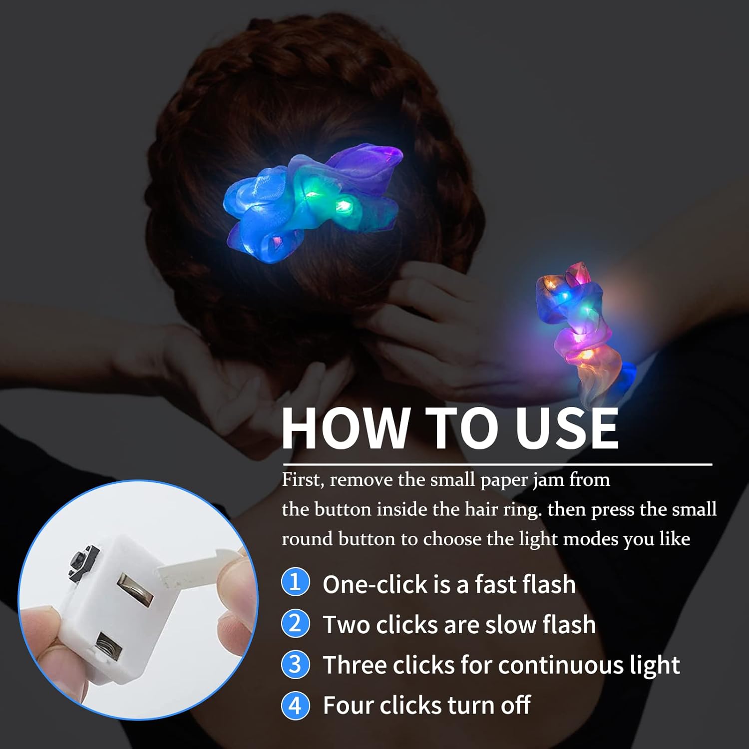 6 szt. LED Gumki do włosów Świ – Outdoor Lighting Ideas For Party recenzja i cena