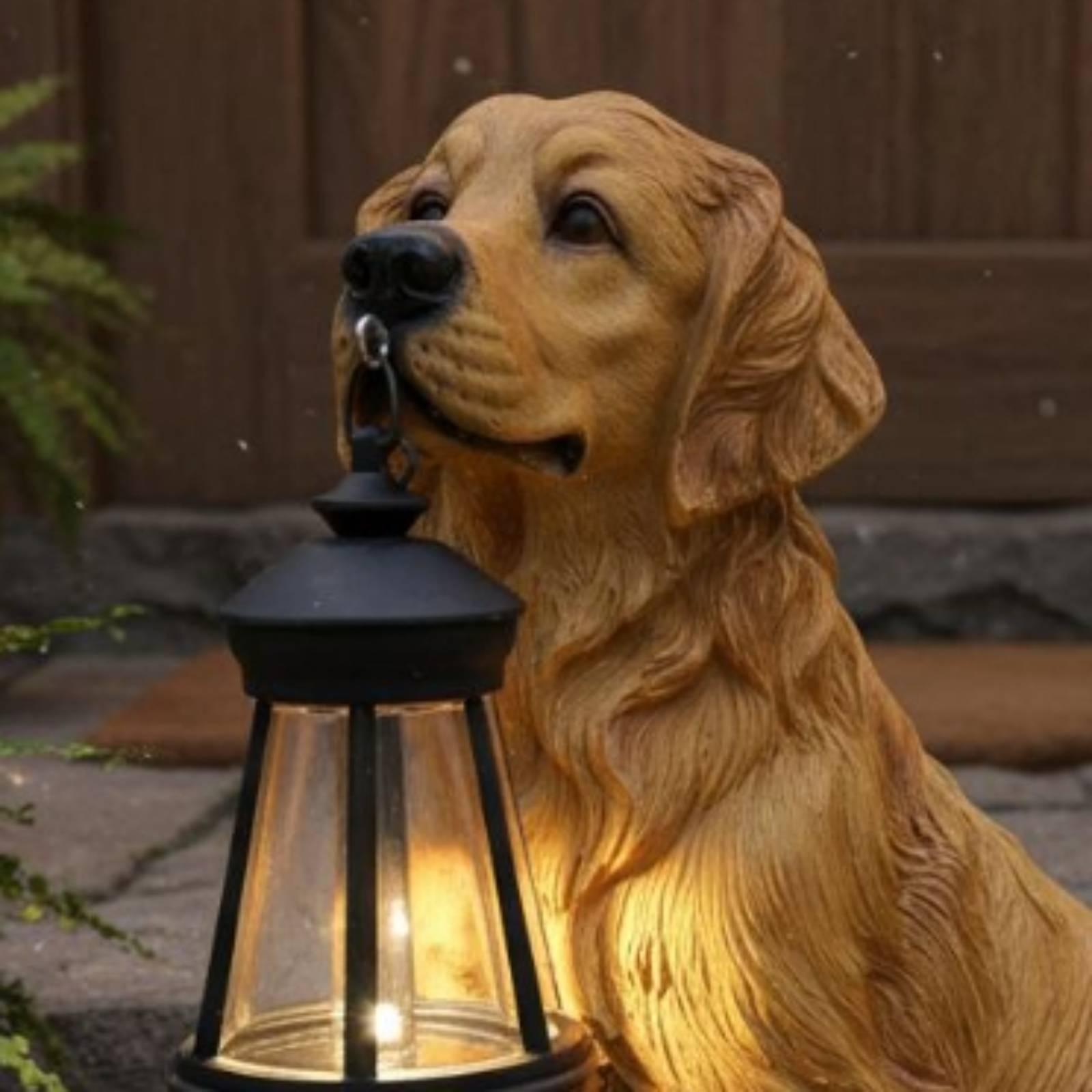 Dekoracyjna figurka psa z żywi – Outdoor Lighting Yard recenzja i cena